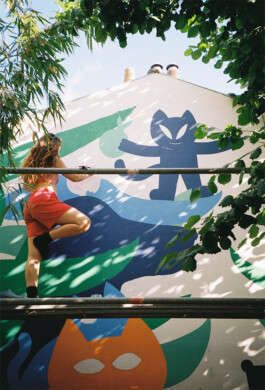 béton brouillon Fresque Portraits animaux 