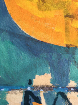 Fresque Clémenchat béton brouillon _ mural _ peinture _ street art 