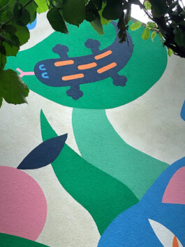 béton brouillon Fresque Portraits animaux 