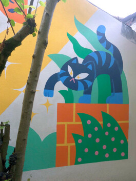 béton brouillon Fresque Portraits animaux 