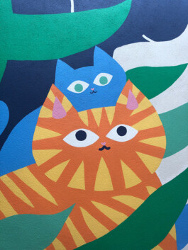 béton brouillon Fresque Portraits animaux 